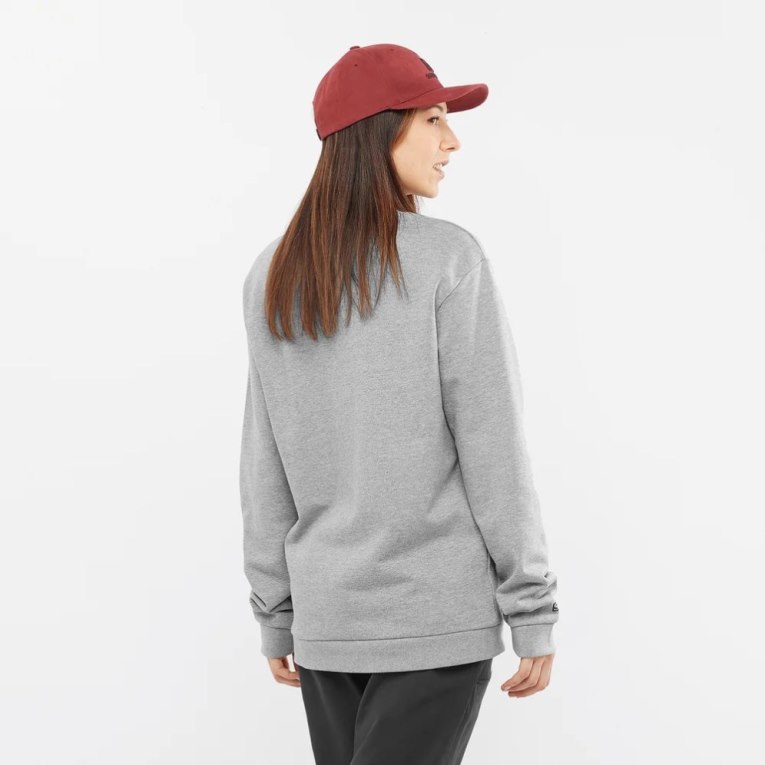 Grey Salomon Outlife Logo Summer Heather Women's Sweatshirt | IE RK7369